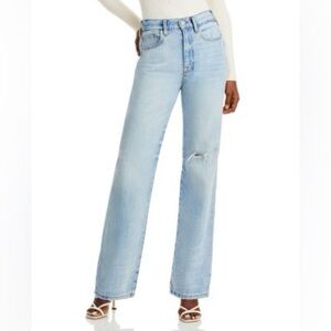 Frame Le Jane Straight Leg Light Blue Jeans 28